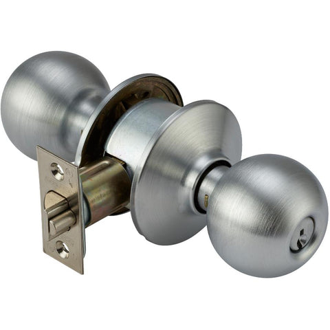Fire Rated Satin Chrome Orbit Entrance Knobset