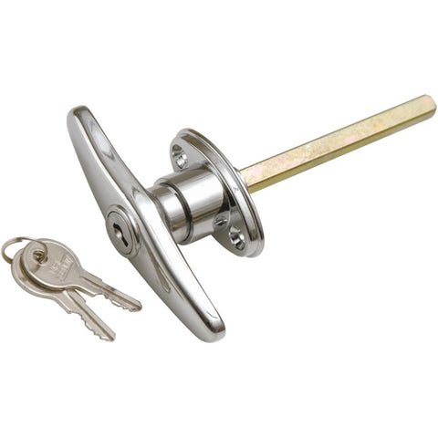 Ideal Security SKT9303 Keyed T Garage Door Lock, Chrome Plated