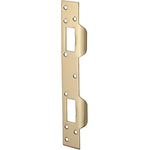 Prime-Line Products U 9480 Door Strike with 5-1/2-Inch Hole Centers, Brass Plated