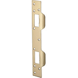 Prime-Line Products U 9480 Door Strike with 5-1/2-Inch Hole Centers, Brass Plated