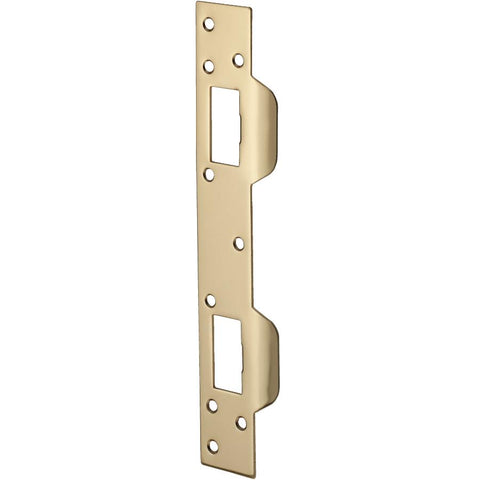 Prime-Line Products U 9480 Door Strike with 5-1/2-Inch Hole Centers, Brass Plated