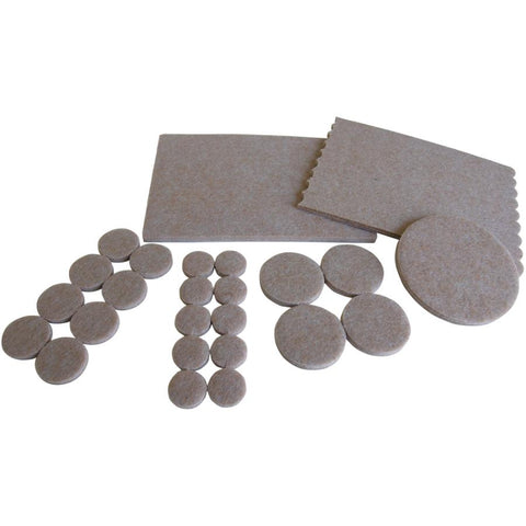 Shepherd Hardware 9839 Self-Adhesive Felt Furniture Pads, Assorted Sizes, 118-Pieces