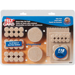 Shepherd Hardware 9839 Self-Adhesive Felt Furniture Pads, Assorted Sizes, 118-Pieces