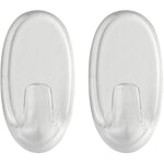 2 Hooks Plus 4 Strips Clear Small Adhesive Hooks