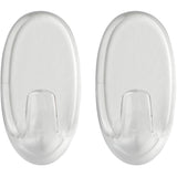 2 Hooks Plus 4 Strips Clear Small Adhesive Hooks