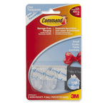 2 Hooks Plus 4 Strips Clear Small Adhesive Hooks