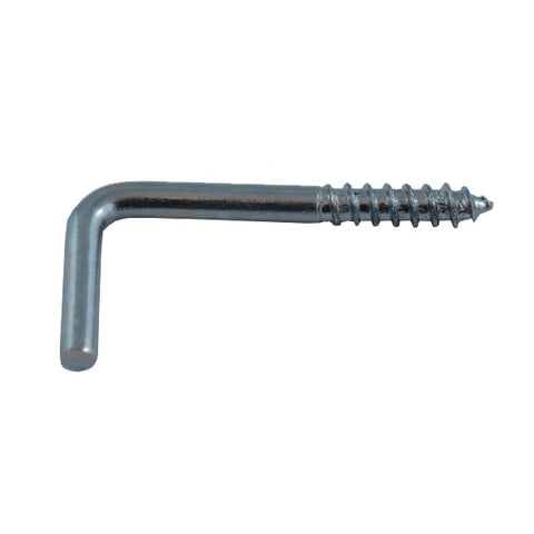 10 Pack 1-1/4" Zinc Square Bend Screw Hooks
