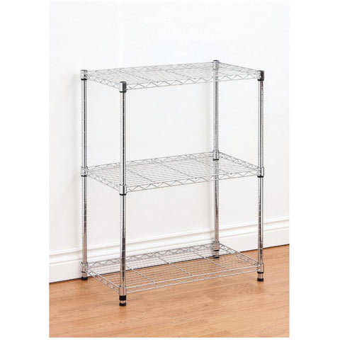 14" x 24" x 30" 3 Shelf Chrome Wire Shelving Unit