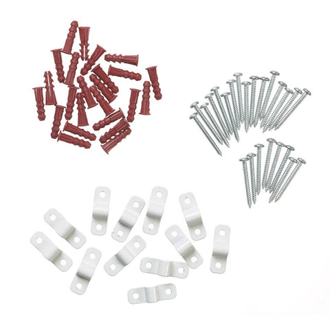 12 Pack White Multi Purpose Wire Shelf Clips