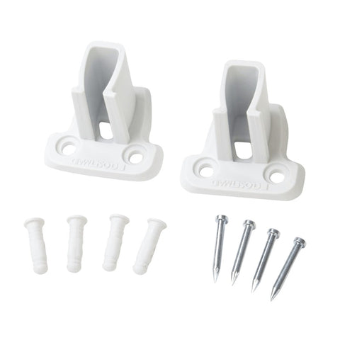 12 Pack White Low Profile Shelf Supports, with Anchors