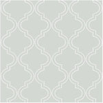 WallPops NU1649 Grey Quatrefoil Peel and Stick Wallpaper