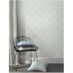 WallPops NU1649 Grey Quatrefoil Peel and Stick Wallpaper