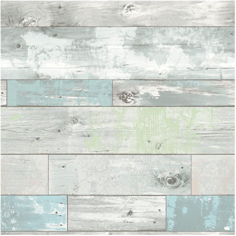 Nuwallpaper Nu1647 Beachwood Peel And Stick Wallpaper, New, .