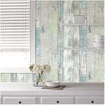 Nuwallpaper Nu1647 Beachwood Peel And Stick Wallpaper, New, .