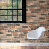 NuWallpaper NU2064 Newport Reclaimed Brick Peel & Stick Wallpaper