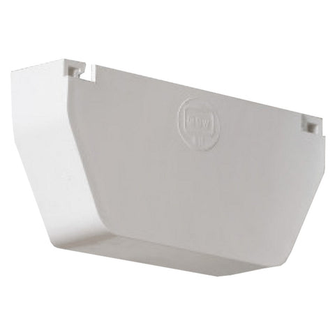 Contemporary White Vinyl Gutter End Cap