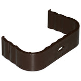 Downspout Clip, Traditional, Vinyl, Brown, 2 x 3-In. -M1634-30