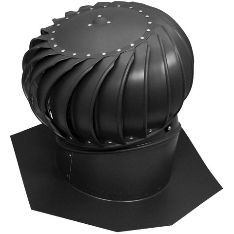 12" Black Aluminum Turbine Vent