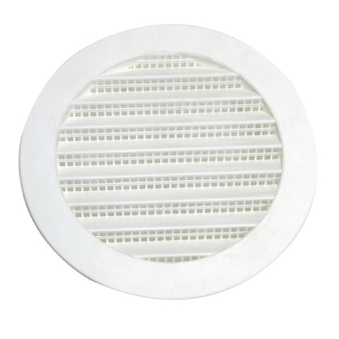 1" Round White Plastic Mini Soffit Vent