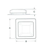 Duraflo 6050G Roof Vent, 50 Square Inch, Grey