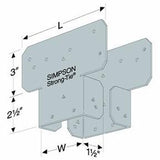 Simpson Strong Tie AC6Z Z-MAX Twin Post Cap