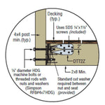 Simpson Strong Tie DTT2Z ZMAX Galvanized 14-Gauge 2X Deck Tension