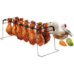 GrillPro 41551 Non-Stick Wing Rack with Chrome Legs