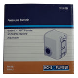 1/4" FPT Pressure Switch - 30 and 50PSI