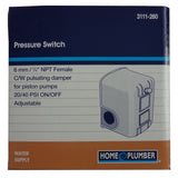 1/4" FPT Pressure Switch for Piston Pumps - 20 and 40PSI