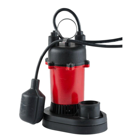 Red Lion RL-SP50T 1/2 HP Plastic Sump Pump with Tethered Switch