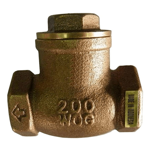 1-1/2" Swing Check Valve - Brass