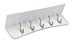 Richelieu Hardware Utility Hook Rack, Matte Nickel/White Finish