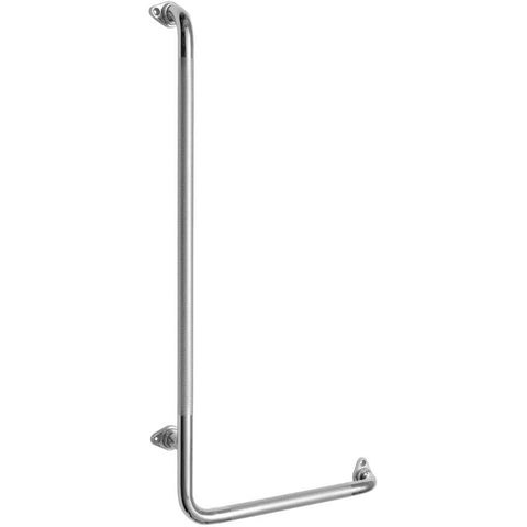 16" x 32" L-Shaped Right Hand Grab Bar - Chrome