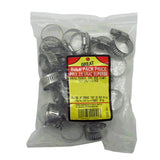 #10 3/4" Stainless Steel Hose Clamps - 25 Pack