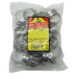 #12 1" Stainless Steel Hose Clamps - 25 Pack