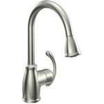 Moen CA87055SRS Single Handle Kitchen Faucet with Pullout Spray from The Terrace Collection, Spot Resist Stainless