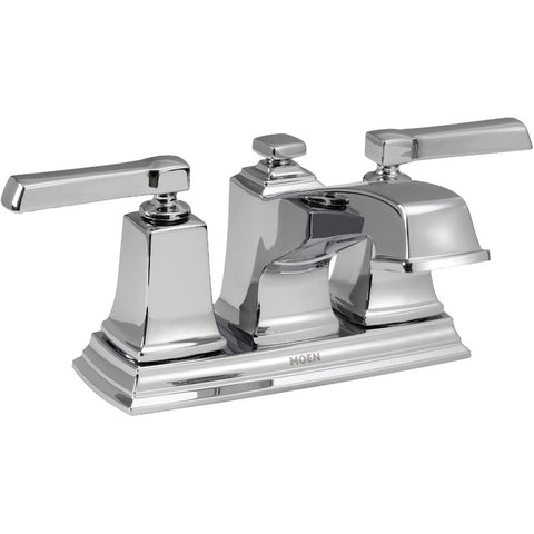 Moen WS84800 Two-Handle Low Arc Bathroom Faucet, Chrome