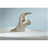 Moen WSL84502SRN One-Handle Low Arc Bathroom Faucet, Spot Resist Brushed Nickel