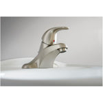 Moen WSL84502SRN One-Handle Low Arc Bathroom Faucet, Spot Resist Brushed Nickel