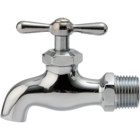 1/2" Brass Bibb Faucet - Chrome