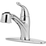 Kelby Single Handle Pull-Out Kitchen Faucet with Dual Spray - Chrome