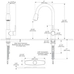 Plumb Pak URB78CCP Single Handle Pull Down Kitchen Faucet with Dual Spray Pattern and Pause Button, Polished Chrome