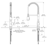 Professio Single Handle Pull-Down Kitchen Faucet - Chrome