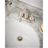 Hilliard 3 Hole Spot Resist Brushed Nickel 2 Lever Handle Lavatory Faucet