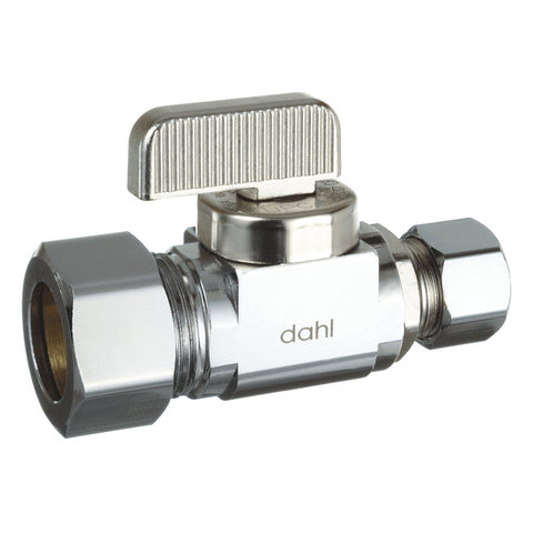 DAHL BROTHERS GIDDS-283393 Dahl Straight Ball Valve Stop 5/8" O.D. x 3/8" O.D, Lead Free