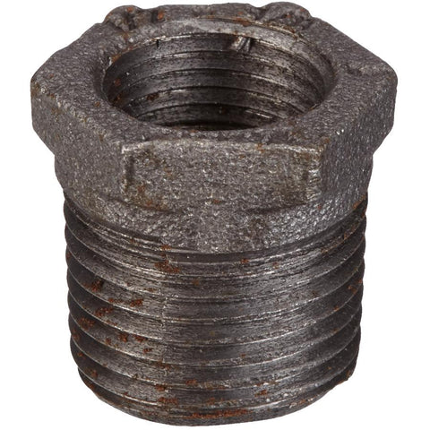 1/2" x 3/8" Black Iron Hex Bushing