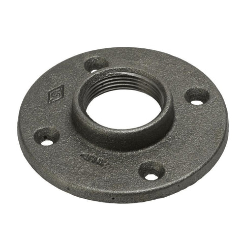 1-1/2" Black Iron Floor Flange