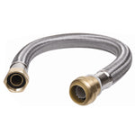 SharkBite U3068FLEX12LFA Flexible Water Heater Connector 1/2 Inch x 3/4 Inch x 12 Inch, Push-to-Connect Braided Stainless Steel Water Heater Hose, Push-to-Connect, PEX, Copper, CPVC