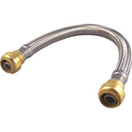 SharkBite U3008FLEX18LFA Flexible Water Hose 1/2 Inch x 1/2 Inch, Push-to-Connect Braided Stainless Steel Water Connector