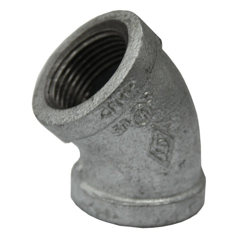 1-1/4" Galvanized 45 Degree Elbow